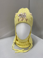 Комплект детский шапка со снудом желтый подклад флис Размер: 48-52 арт.R-01-10 (флис) Полярик