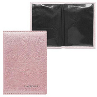 Обложка для паспорта KWELT светло-розовый экокожа блестки арт.К-19052