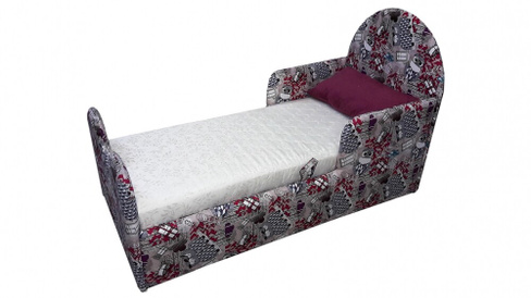 Кровать "Соня" КР-19 (Печать Ралли бирюза, 2 категория)