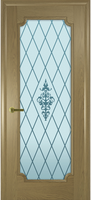 Дверь межкомнатная со вст. из стекла с рисунком Сицилия М Дуб серый Сандра