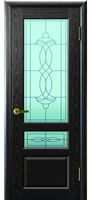 Дверь со вст. из стекла с рис Bonaveri Валентия-2 Черный абрикос Фредерика