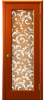 Дверь межкомнатная со вст. из стекла с рис Сицилия Анегри темный Бронза