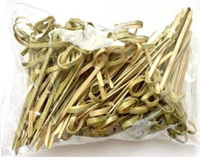 Бамбуковые шампуры-шпажки "Узелок" 10см, 100 шт/упак., 40 упак/короб.