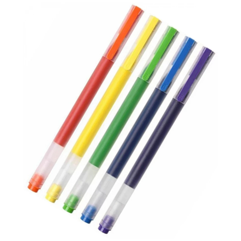 Набор гелевых ручек для письма Colorful Gel Pen 0.5mm 5 pack color Xiaomi