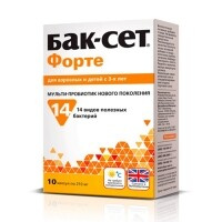 Бак-сет - Мульти-пробиотик Форте для взрослых и детей 3+, 10 капсул х 210 мг