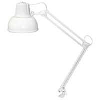 Настольная лампа светильник Бета-К на струбцине цоколь Е27 белый
