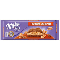 Гигантская плитка шоколада Milka Peanut Caramel карамель арахис 276 гр.